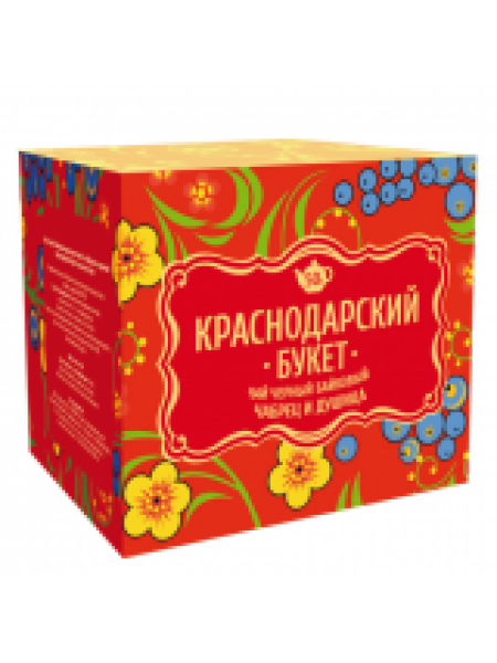 Чай черный байховый с чабрецом и душицей ТМ "Краснодарский букет" 50гр. 1*64 Чай черный байховый с чабрецом и душицей ТМ "Краснодарский букет" 50гр. 1*64